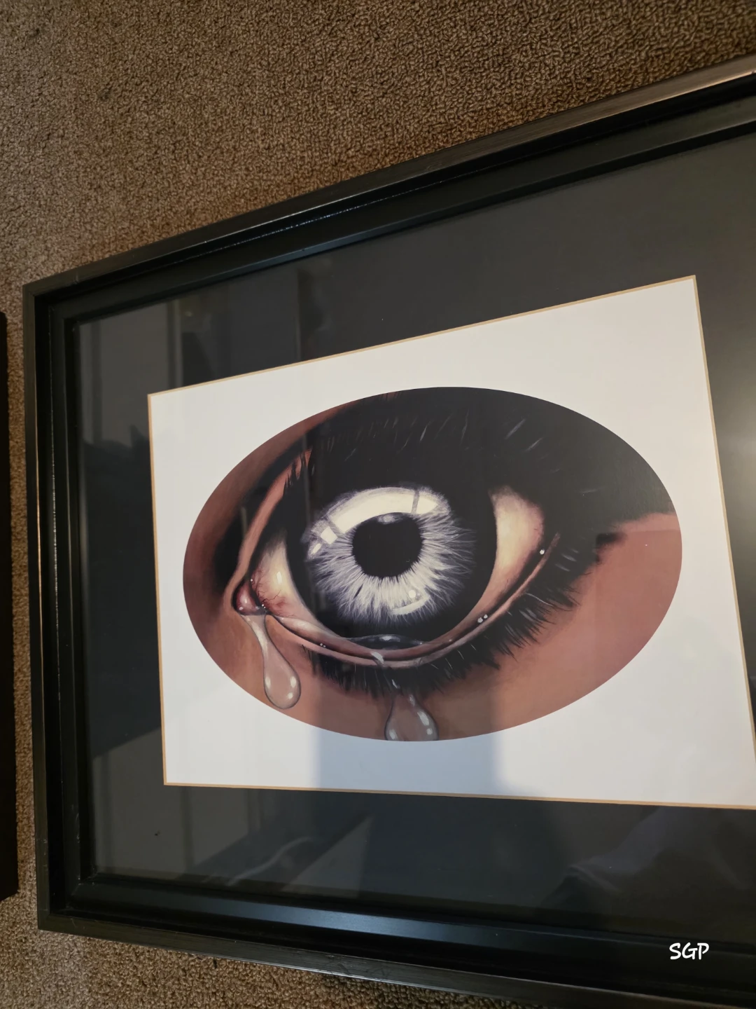 Set of Two Framed Crying Eye Art Prints - photo 3