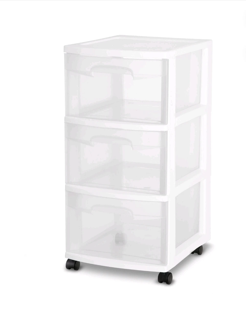 Sterilite 3 Drawer Storage Cart