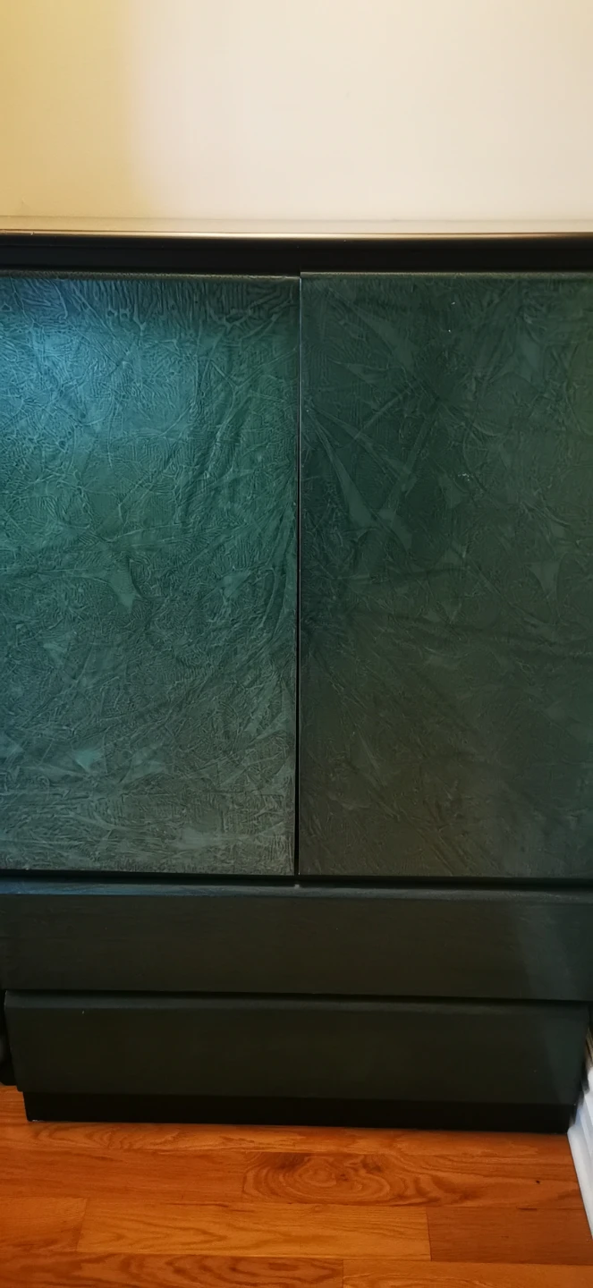 Dark Green Storage Cabinet with Drawers