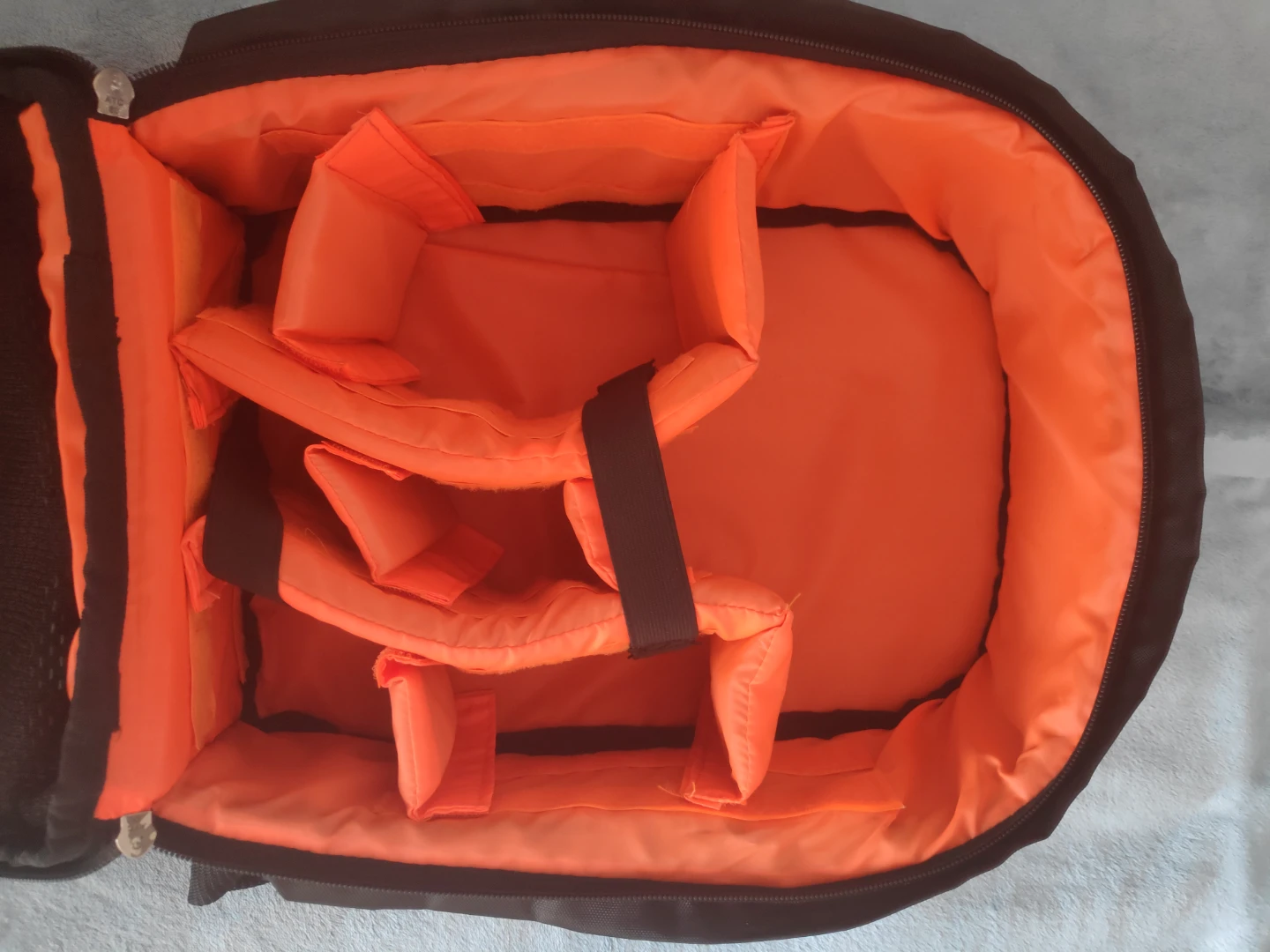 Black and Orange Camera Backpack
