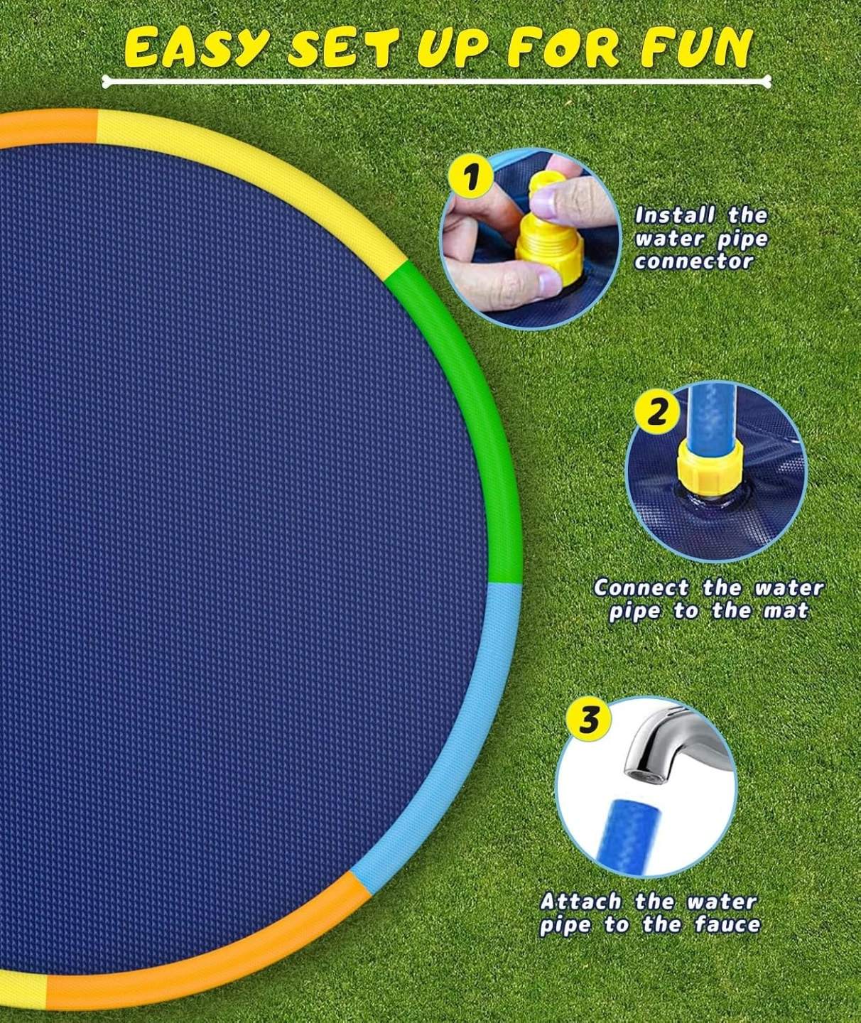 13ft Outdoor Kids and Pet Water Sprinkler Mat - photo 2