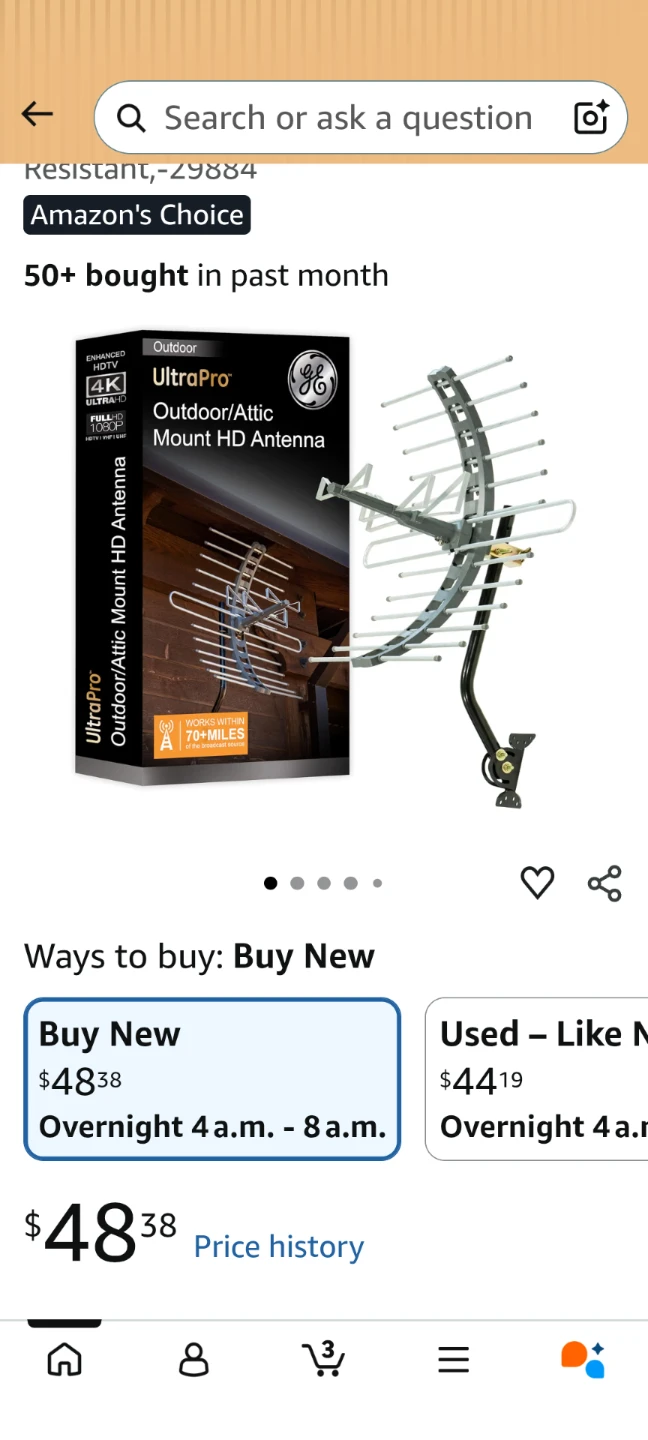 GE Outdoor TV Antenna