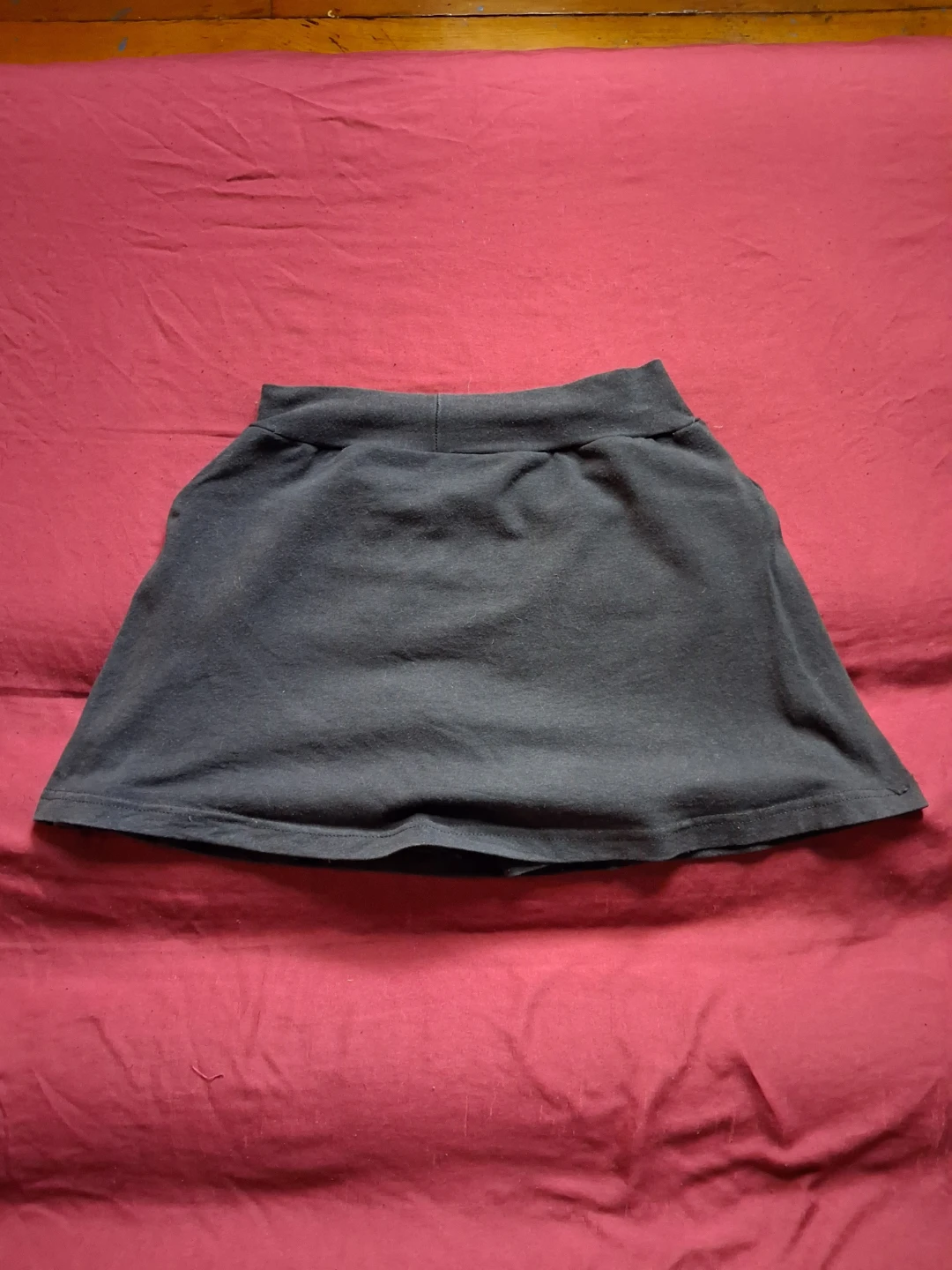 Black cotton mini skirt - photo 2