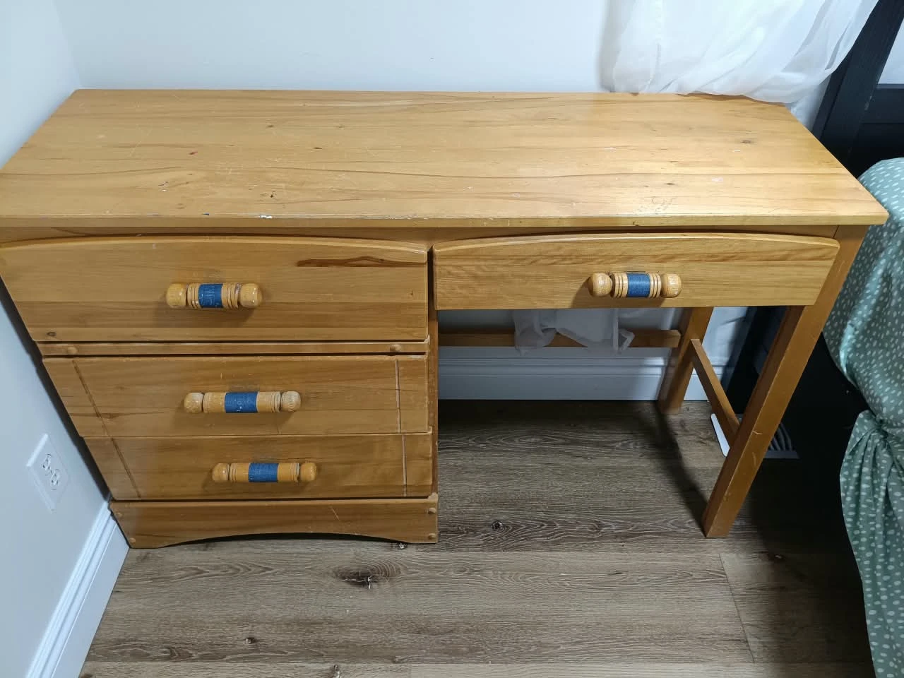 Wooden Desk with Matching Chair - photo 3