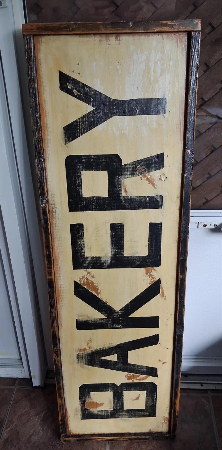 Rustic Wooden Bakery Wall Sign