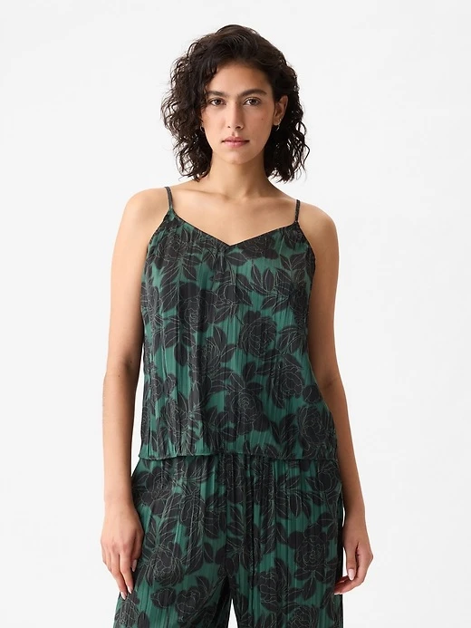 Gap Matching Set Floral Pleated Cami + Pants