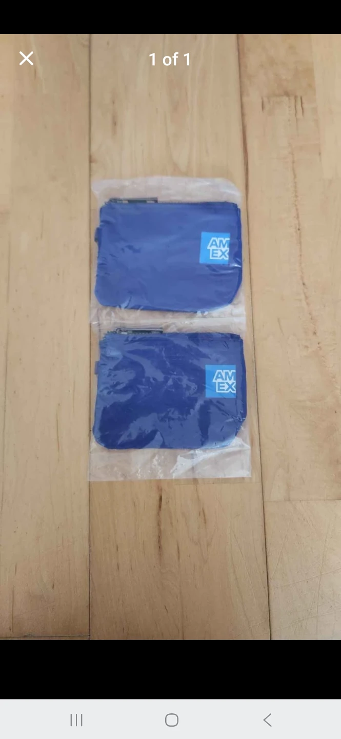 American Express AMEX Blue Coin Bags, Pouches