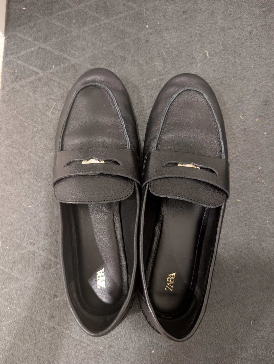 ZARA Black Loafers Size 9