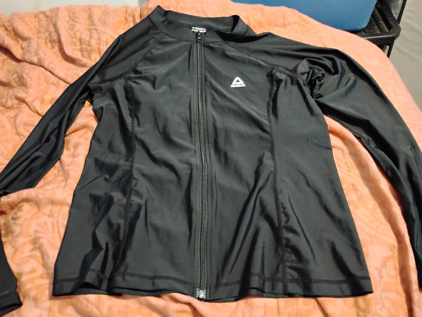 Reebok Black Zip-Up Swim Jacket - photo 2