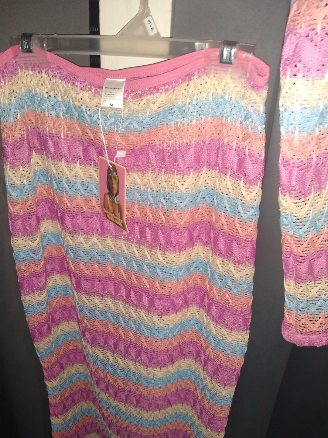 hand crocheted long skirt and crop top - photo 3