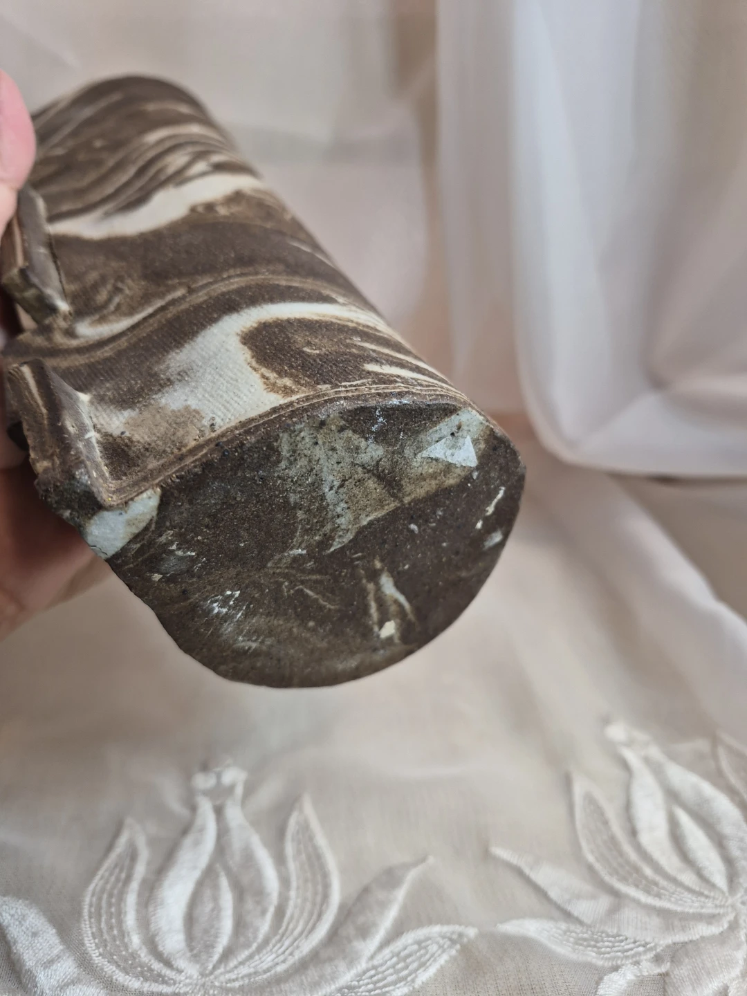 Beautiful 10" x 3" Hand Made Studio Pottery Unique Vase - photo 5