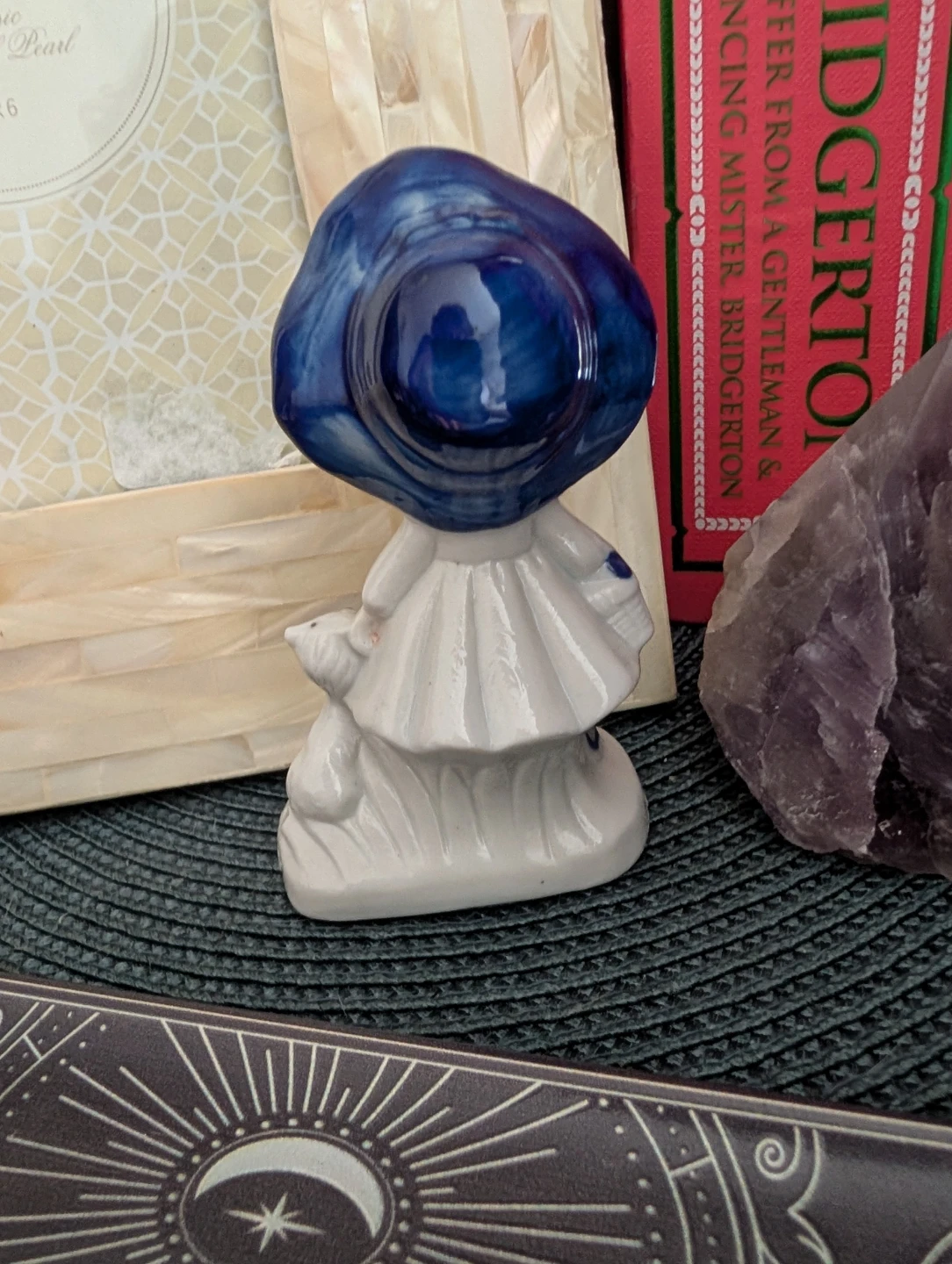 Vintage Ceramic Girl and Cat Figurine - photo 2