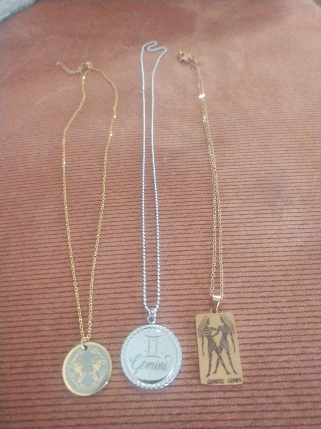 3 Gemini Necklaces - Gold & Silver stainless steel