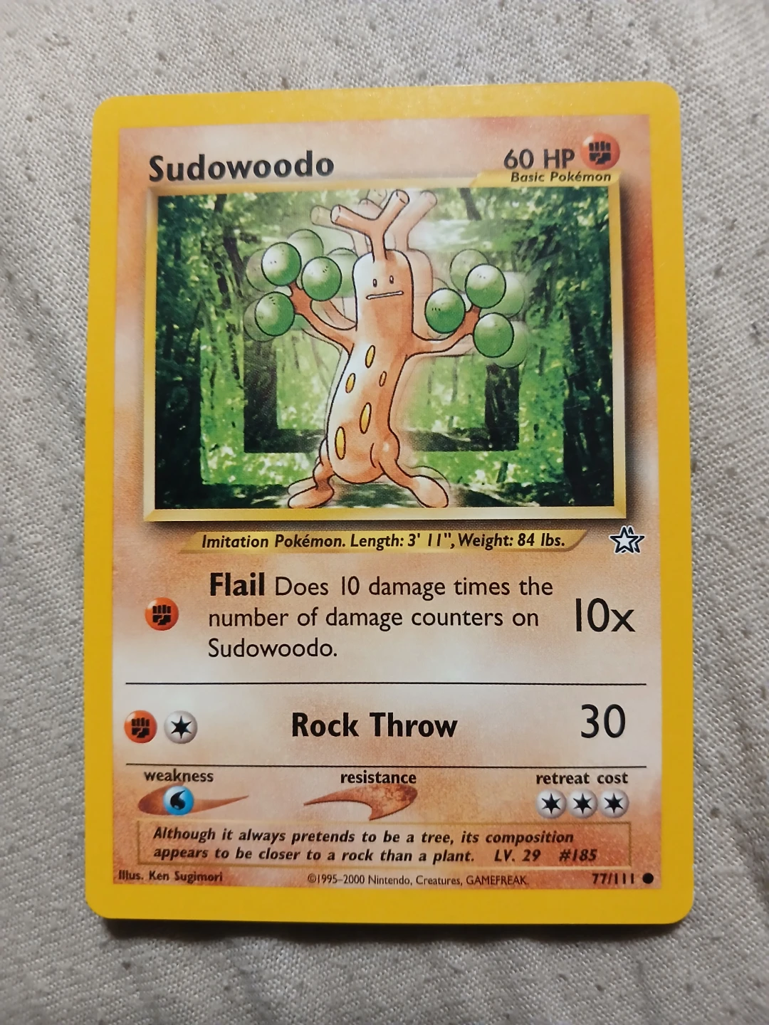 Sudowoodo 77/111 1995-2000 Pokémon Card