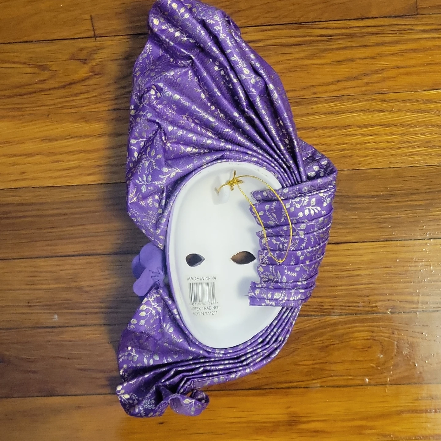 Decorative Purple and Gold Venetian Style Mask - photo 4