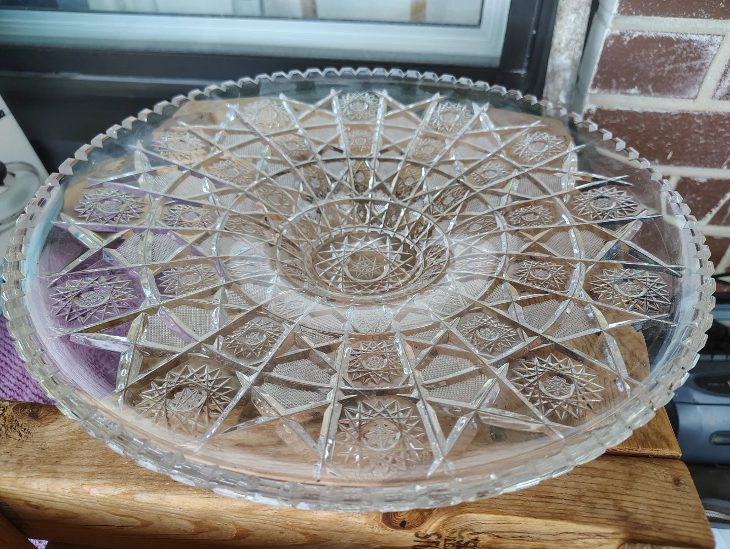 Vintage Crystal Serving Bowl