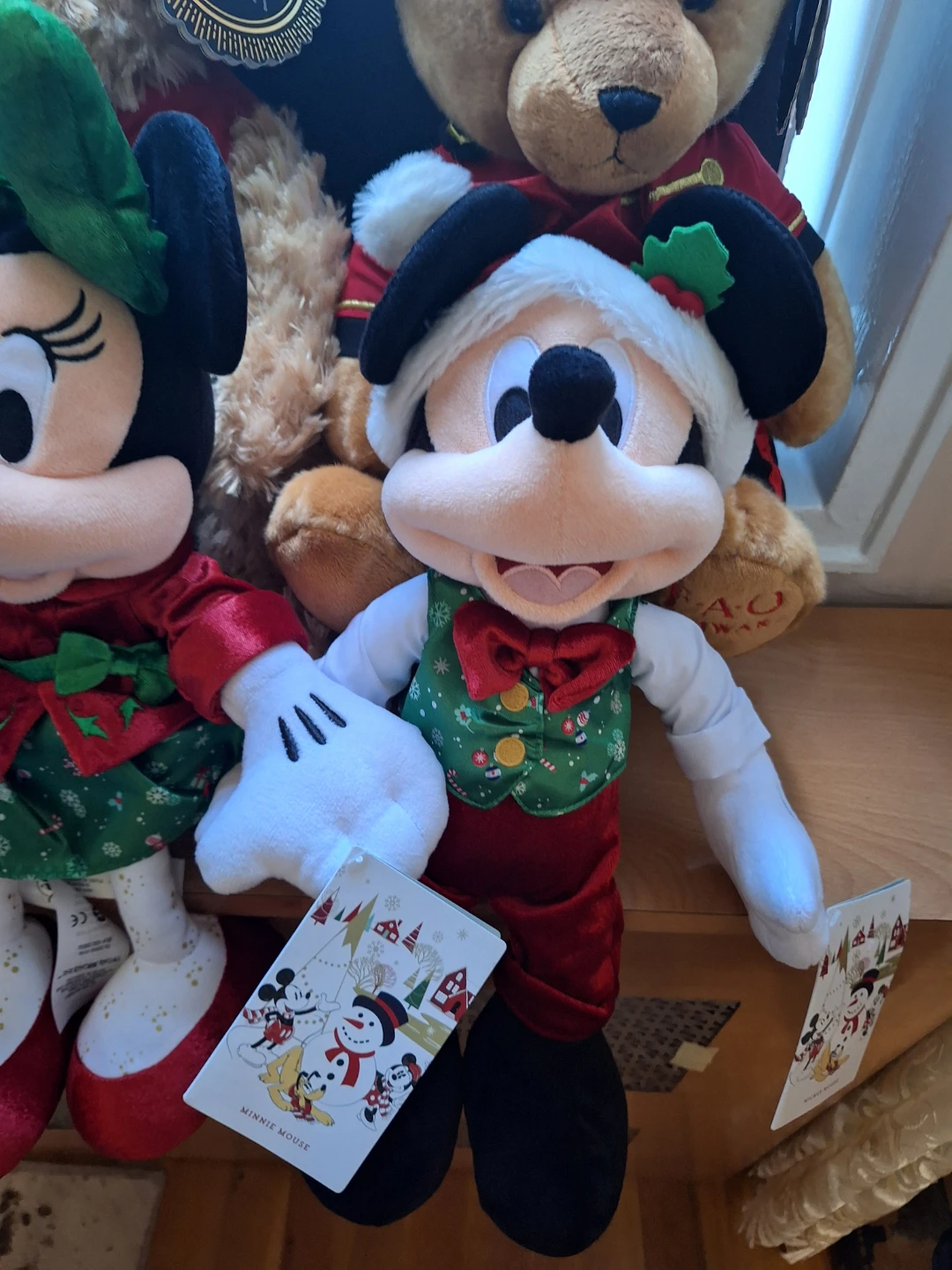 Disney Holiday Mickey Mouse Plush and F.A.O Schwarz bears - photo 3