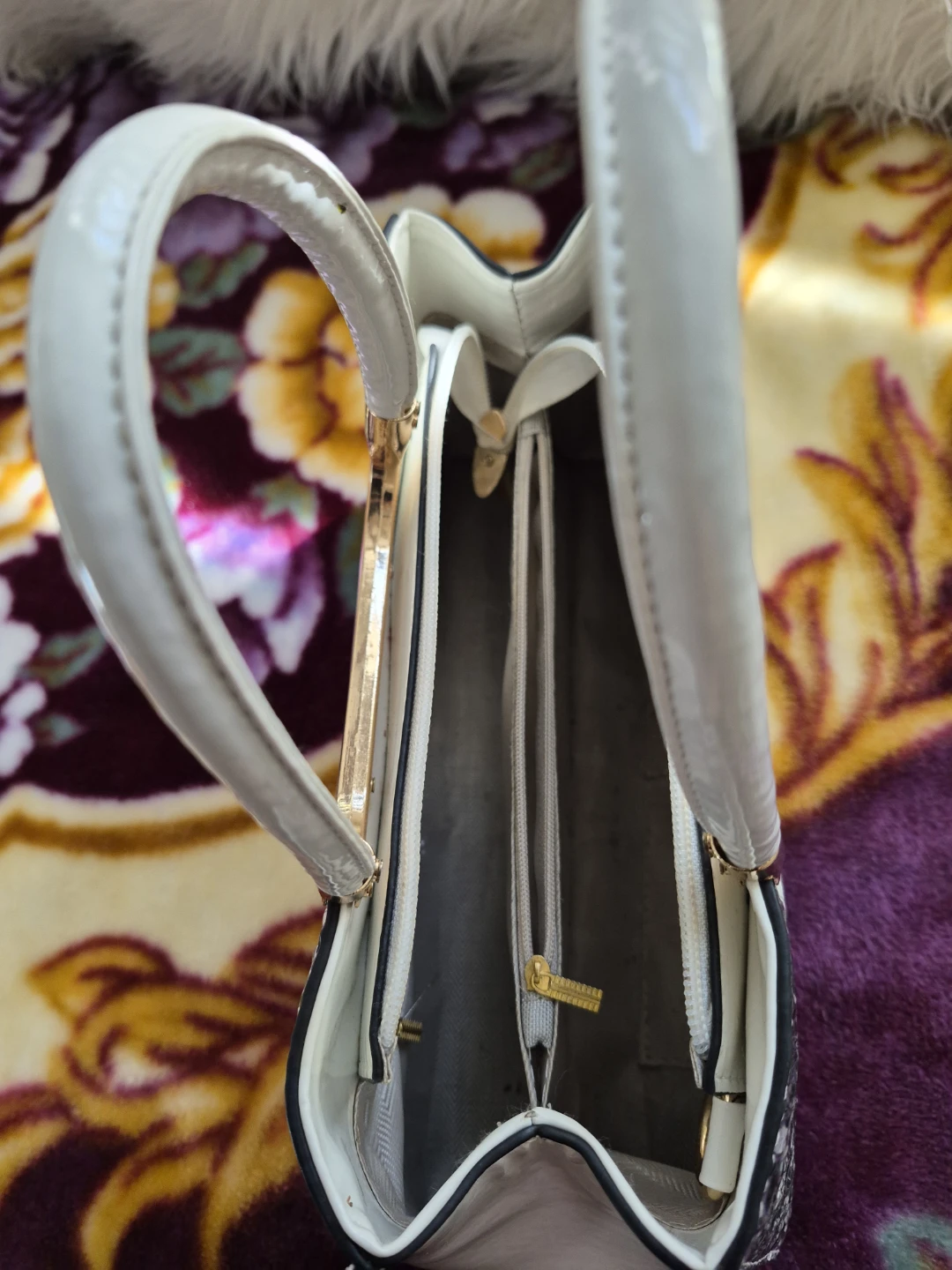 Snake Print Structured Handbag - photo 2