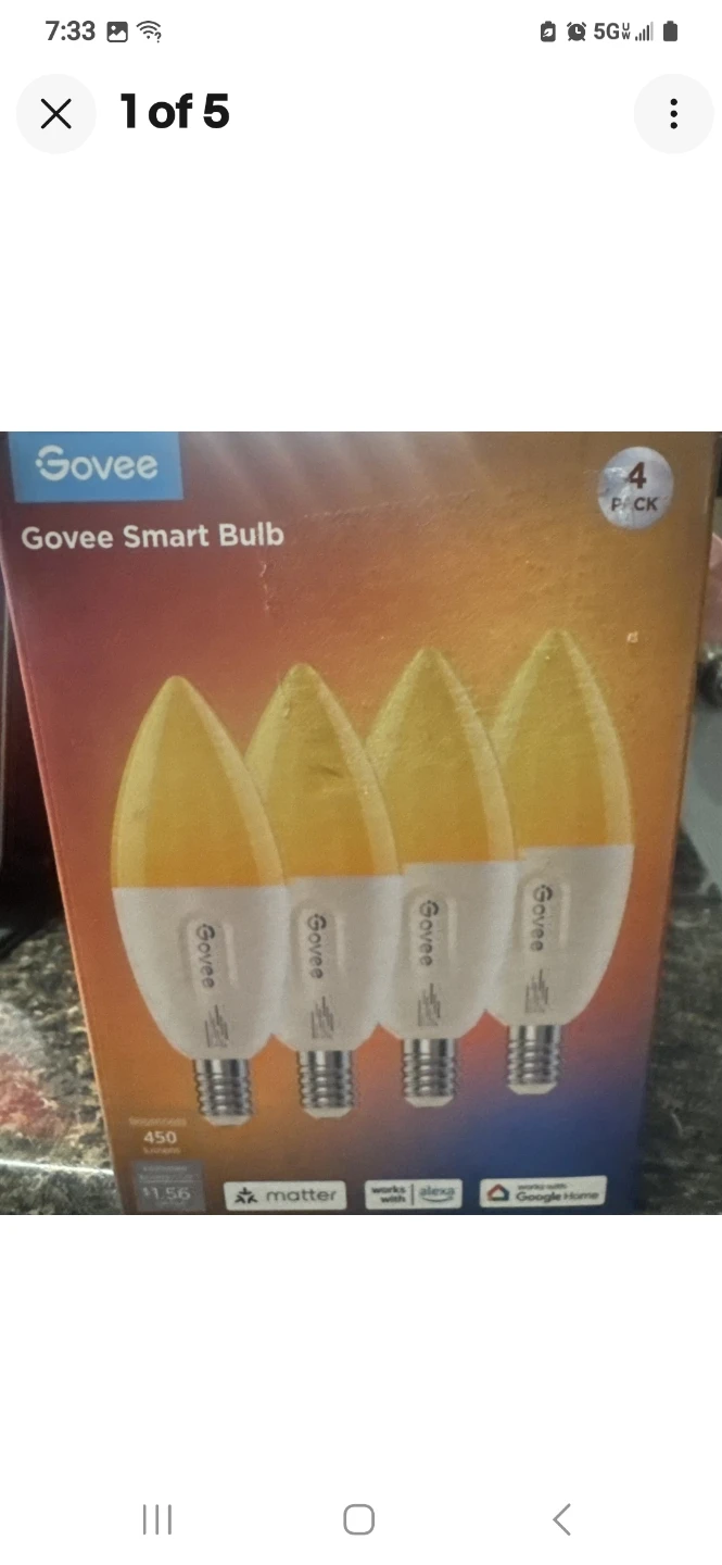 Govee E12 Smart LED Bulbs, 4-Pack