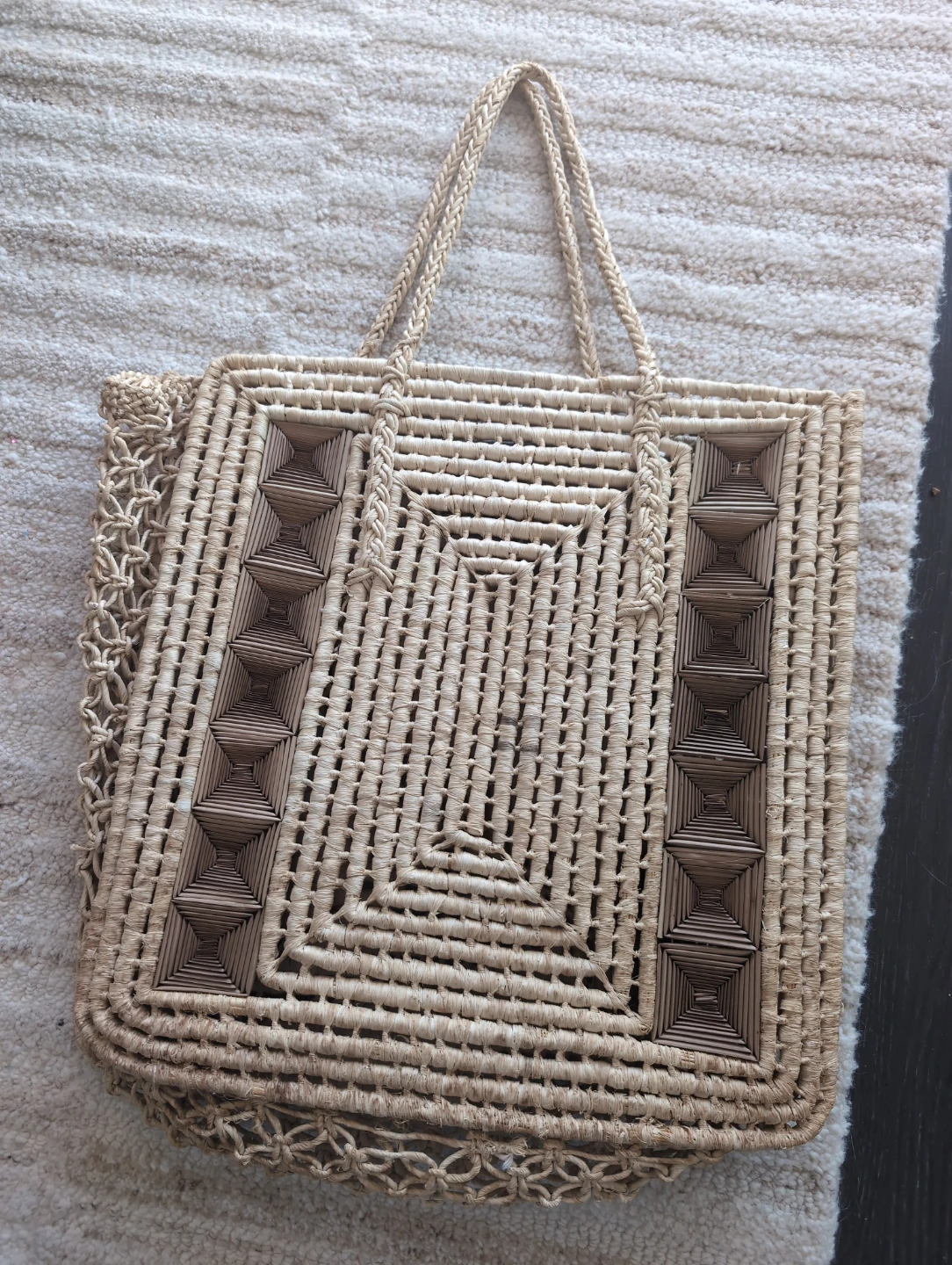 Woven Straw Tote Bag - photo 2