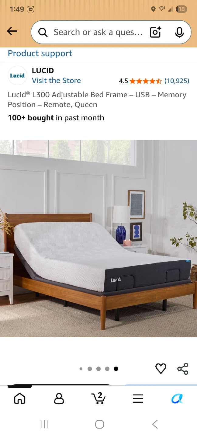 Lucid L300 Adjustable Queen Bed Frame - photo 3