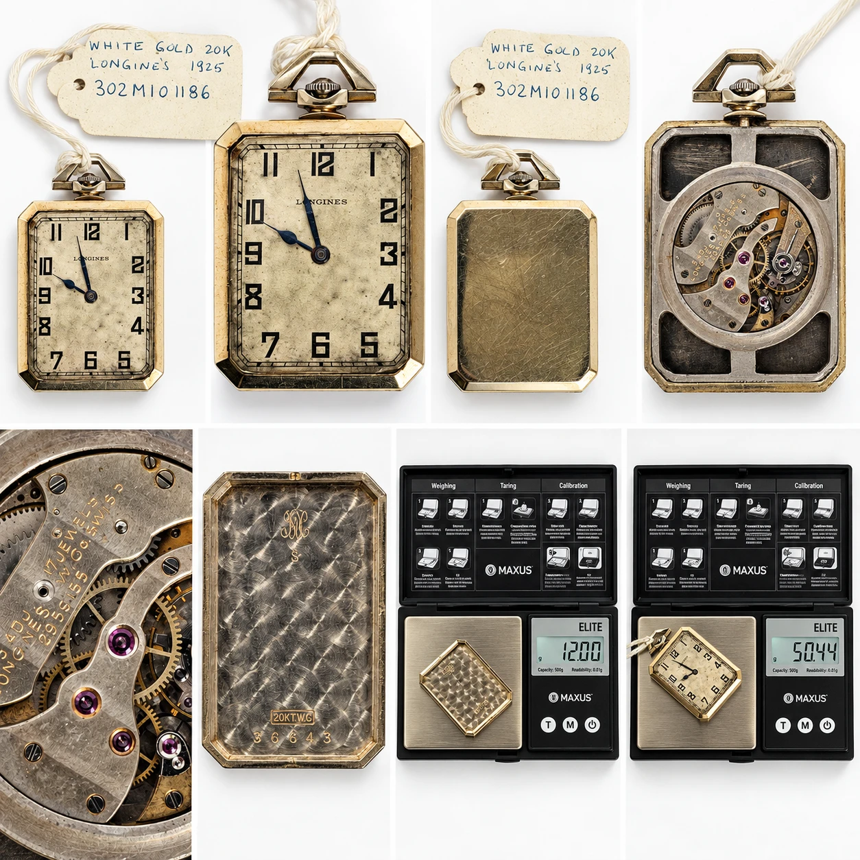 Longines circa 1913 Pocket/Pendant Watch — 20K White Gold