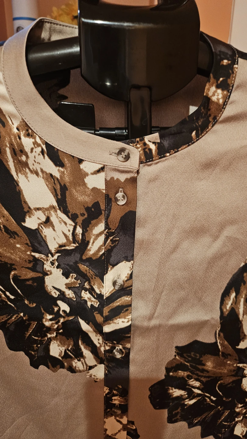 Floral Print Button-Down Shirt - photo 2