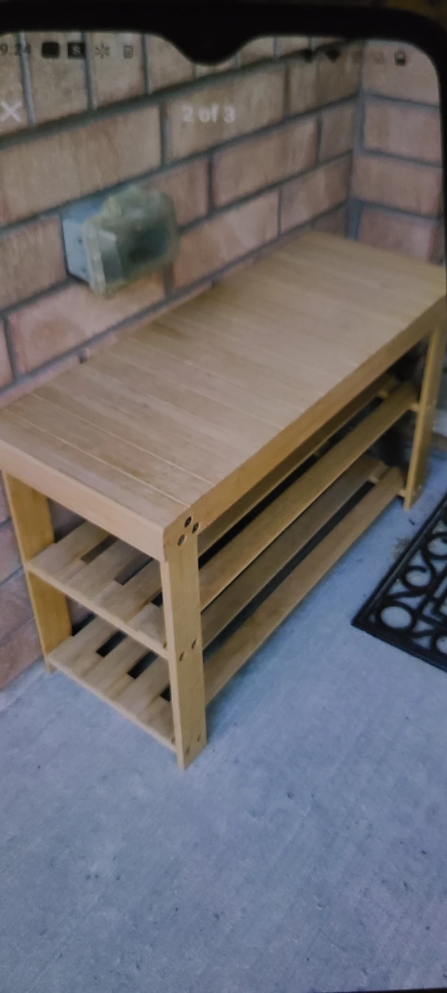 Bamboo Shoe Rack Bench - photo 2