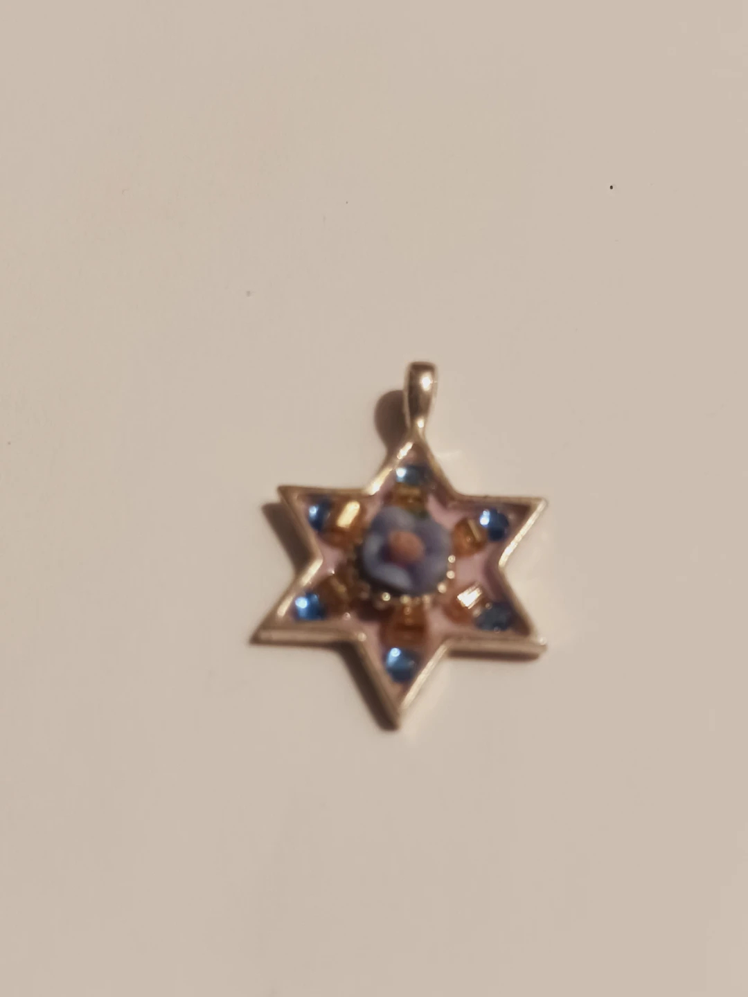 Sterling Silver Star of David Pendant with Floral Detail - photo 2