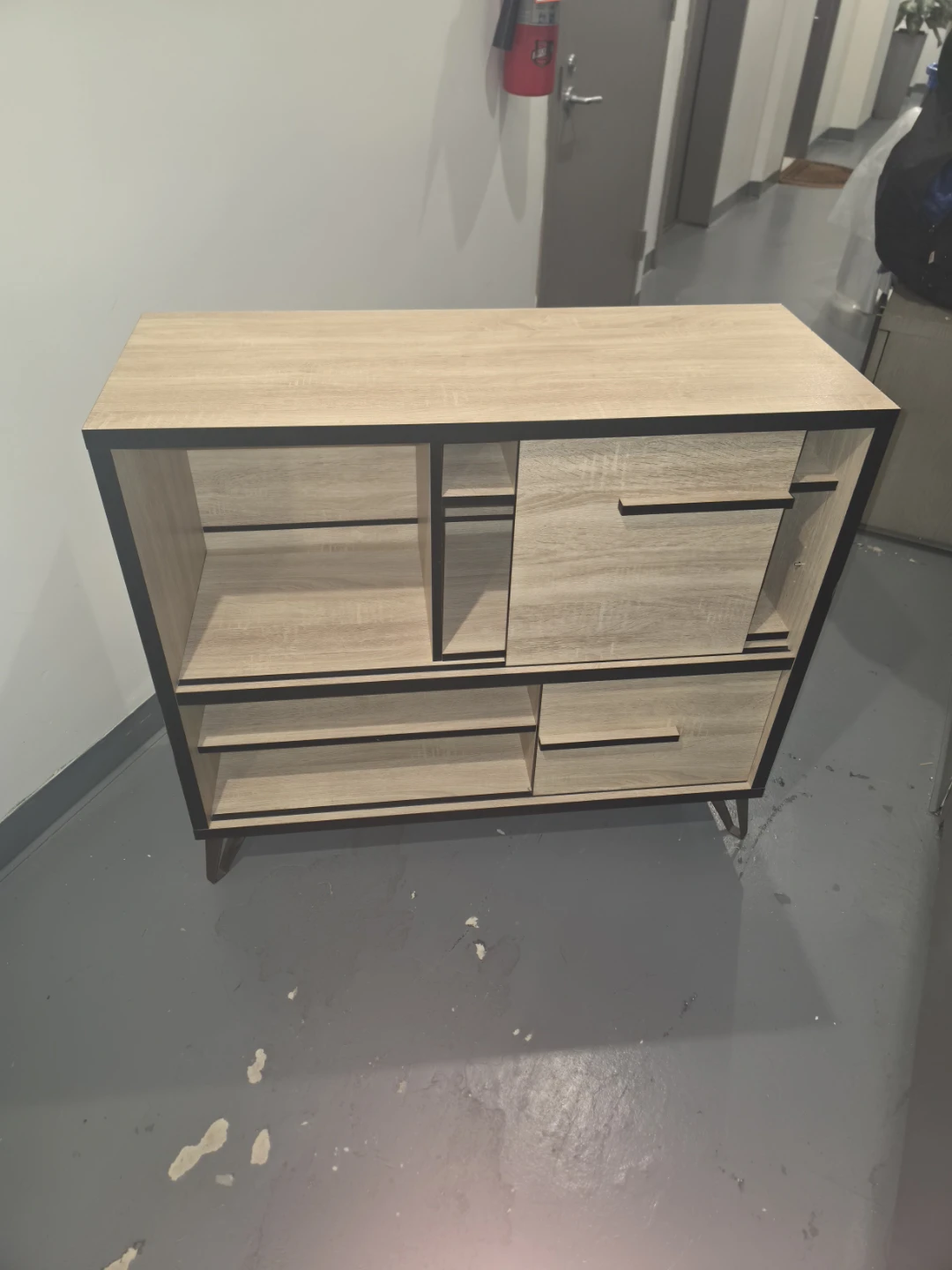 Modern Wood Grain Accent Storage Cabinet - photo 5