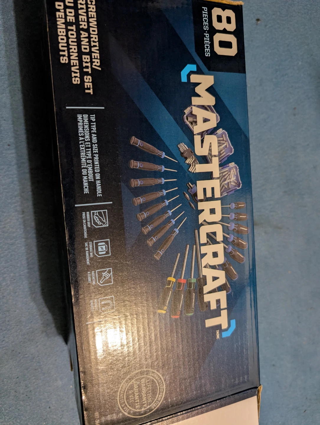 Mastercraft 80-piece screwdriver and driver bit set