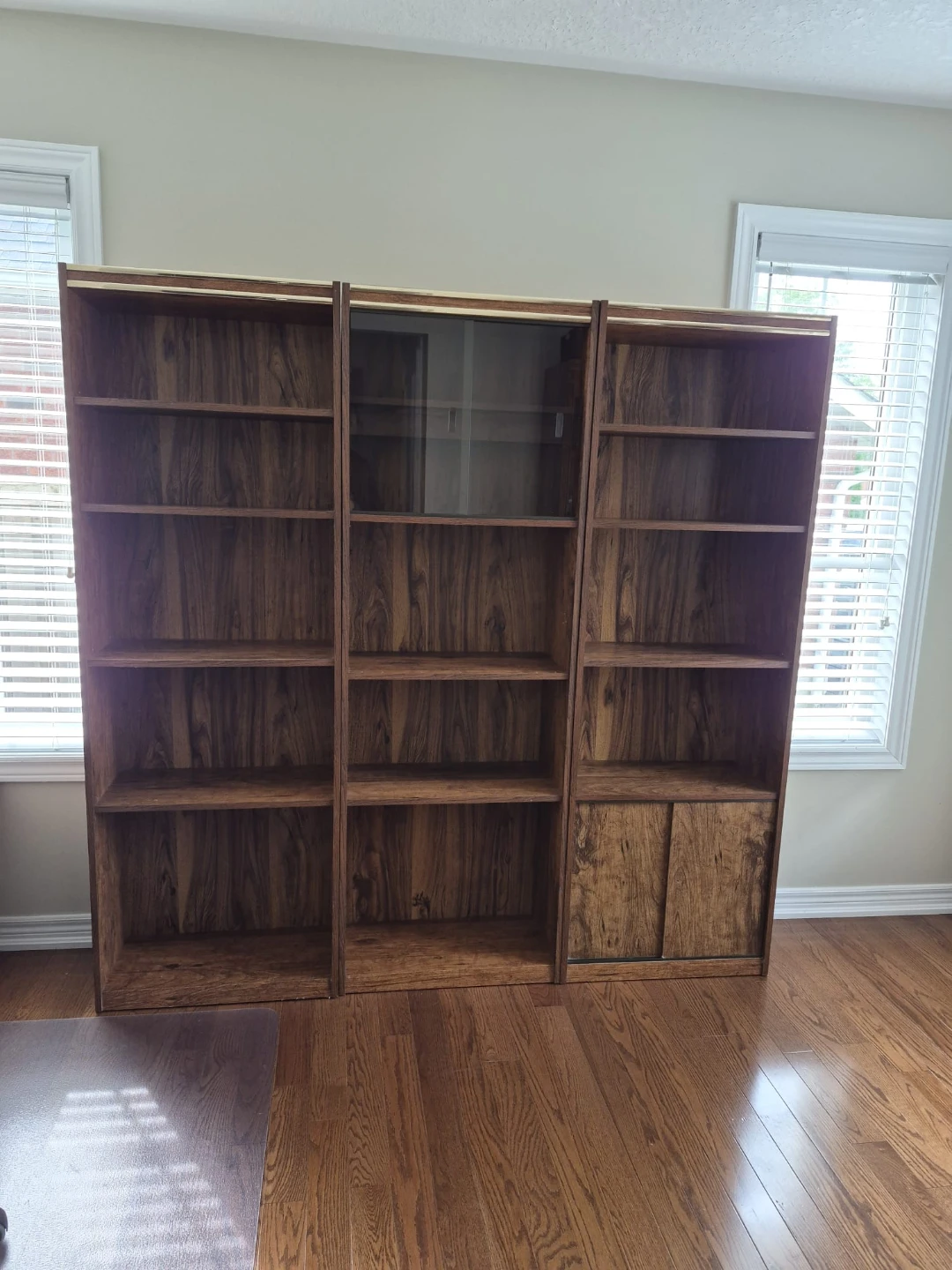Set of 3 Wood Grain Wallunits - EUC