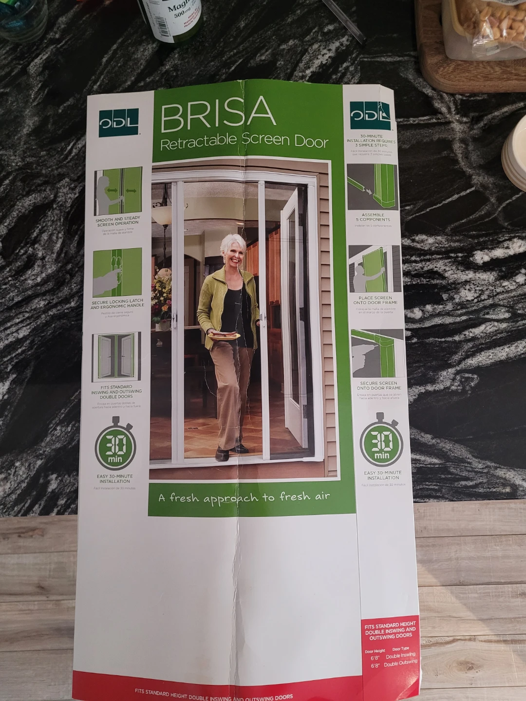 Brisa Retractable Double door Screen Door $150