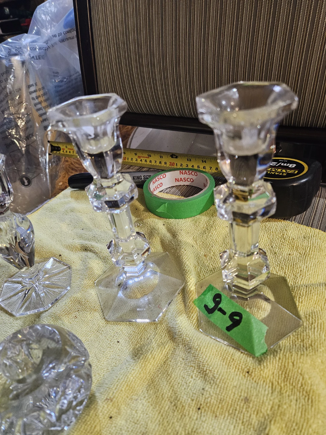Set of 5 Crystal Candle Holders - photo 4
