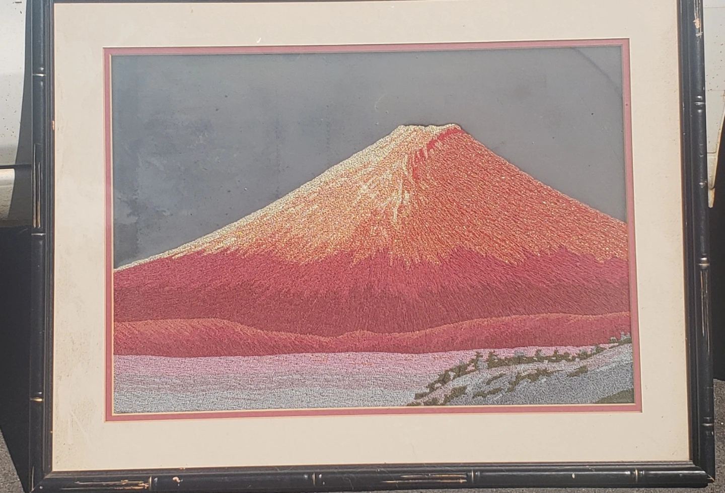 Framed Vintage Japenese Embroidery art