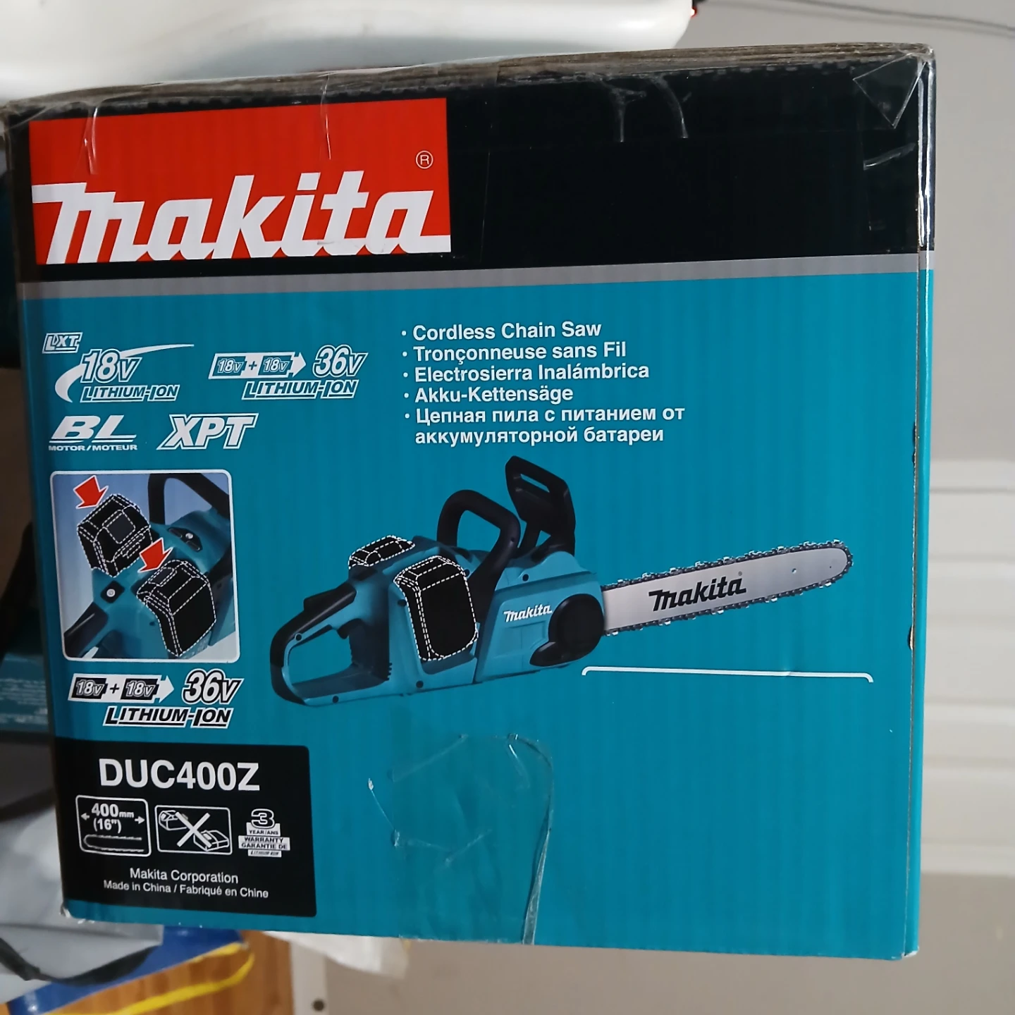 Makita DUC400Z 18V x2 LXT Cordless Chain Saw - photo 2