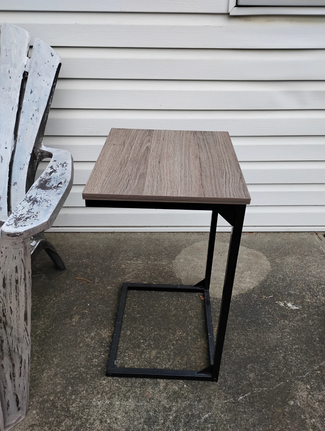 Industrial Style C-Shaped Side Table