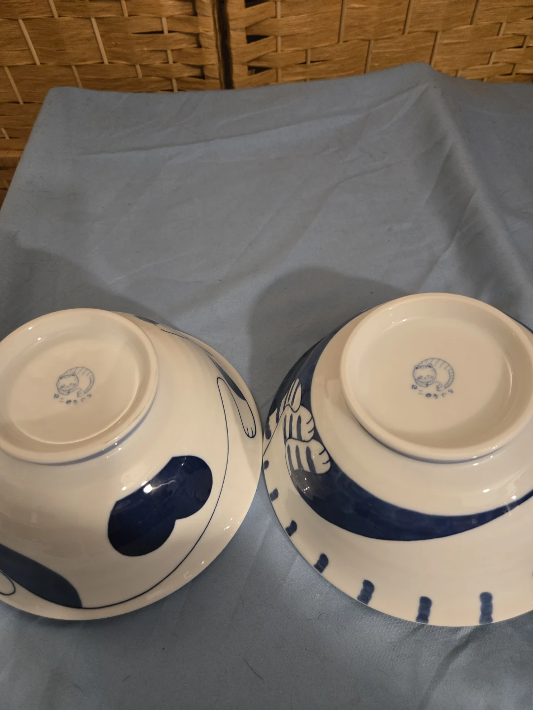 2pc Vintage Japanese Mino-Ware Cat Bowls Set - photo 5