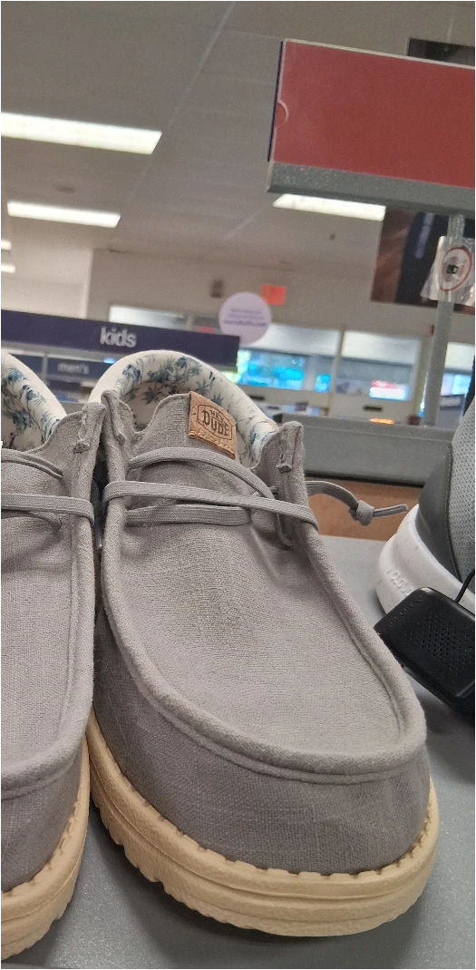 Hey Dude grey slip-on shoes