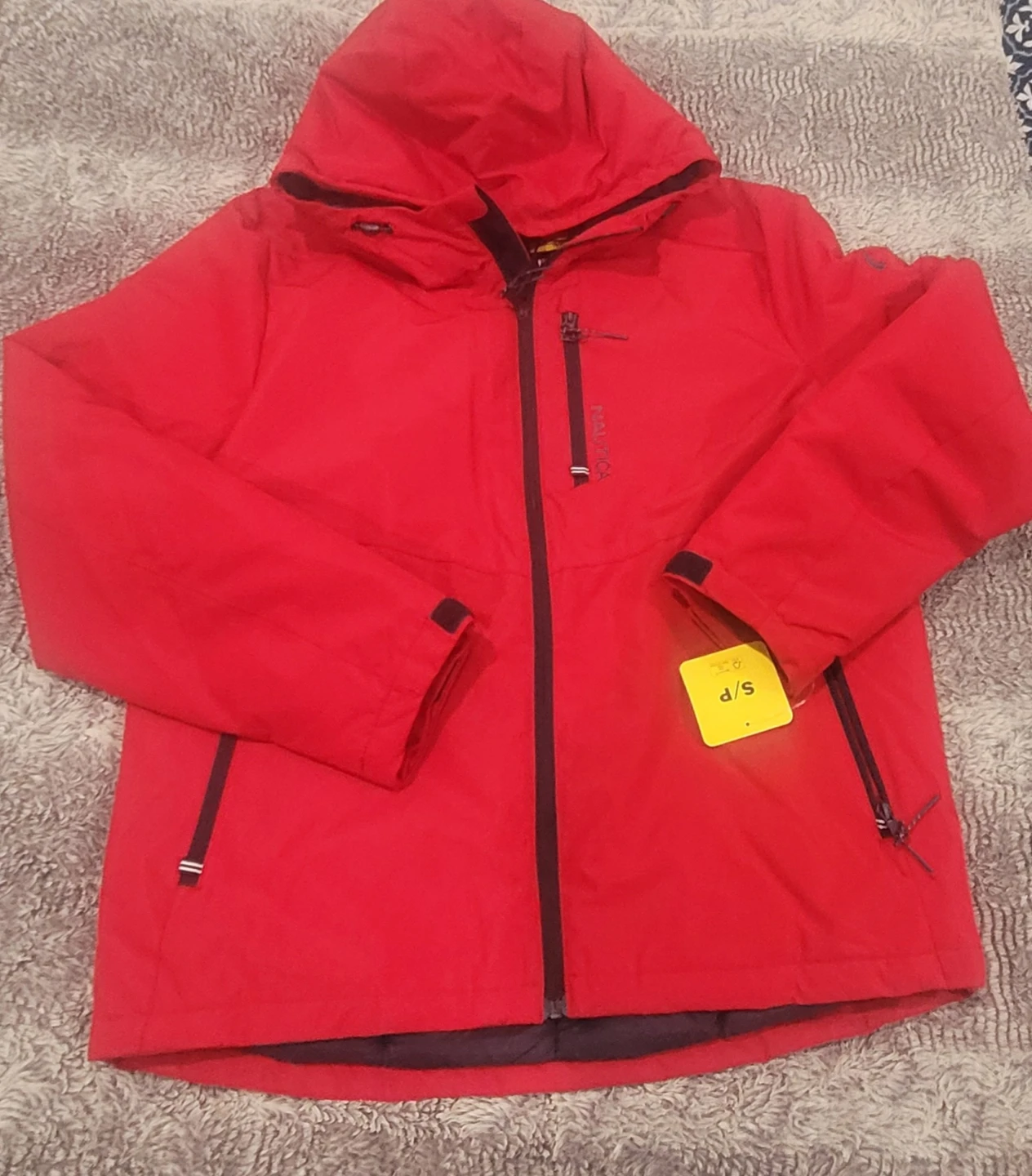 Nautica Red Hooded Jacket