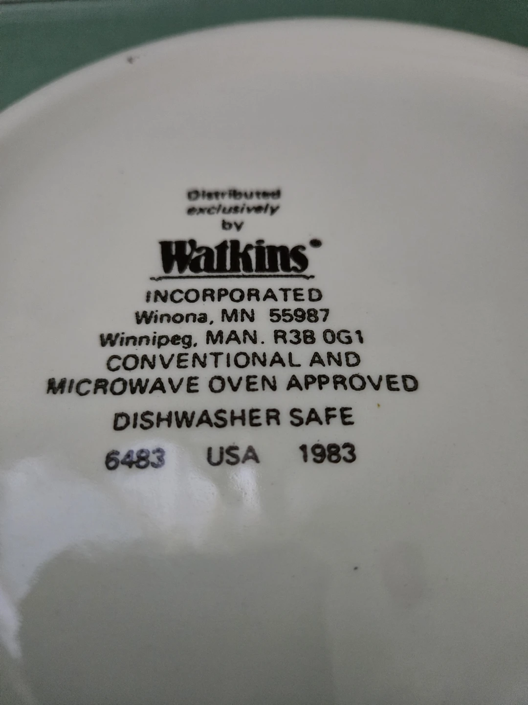 Vintage Watkins Deep Dish French Cheese Pie Recipe Plate - photo 3