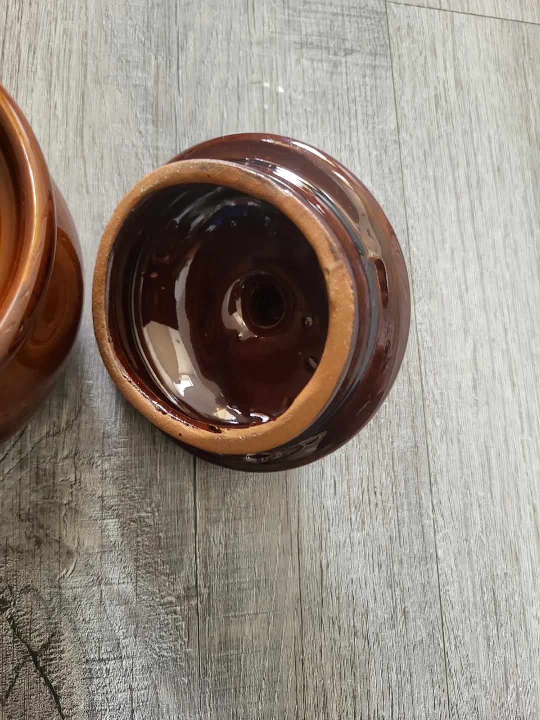 Brown Ceramic Soup Crock with Lid - photo 2