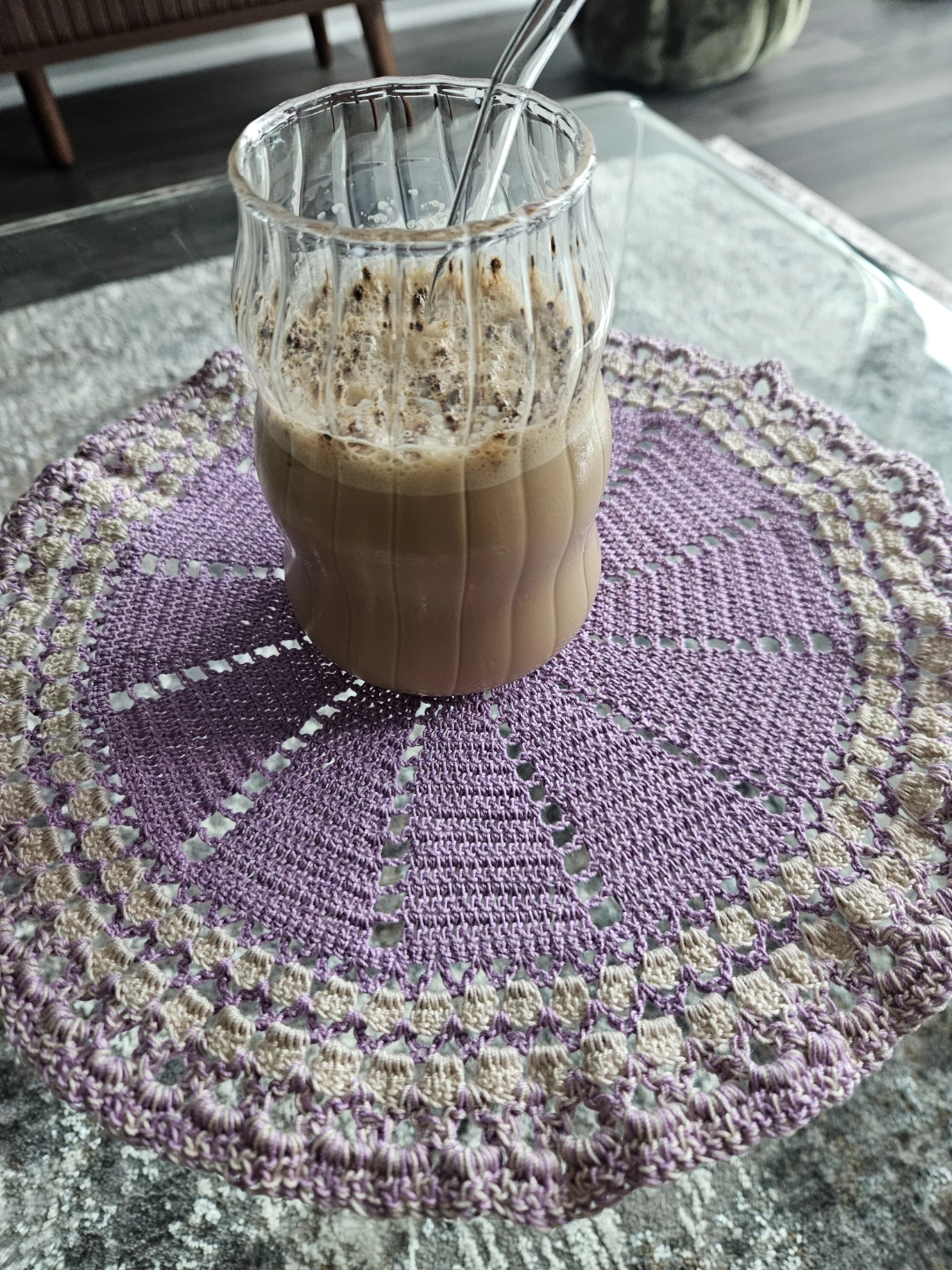 Handmade Crocheted circular Doily - brand new - photo 2