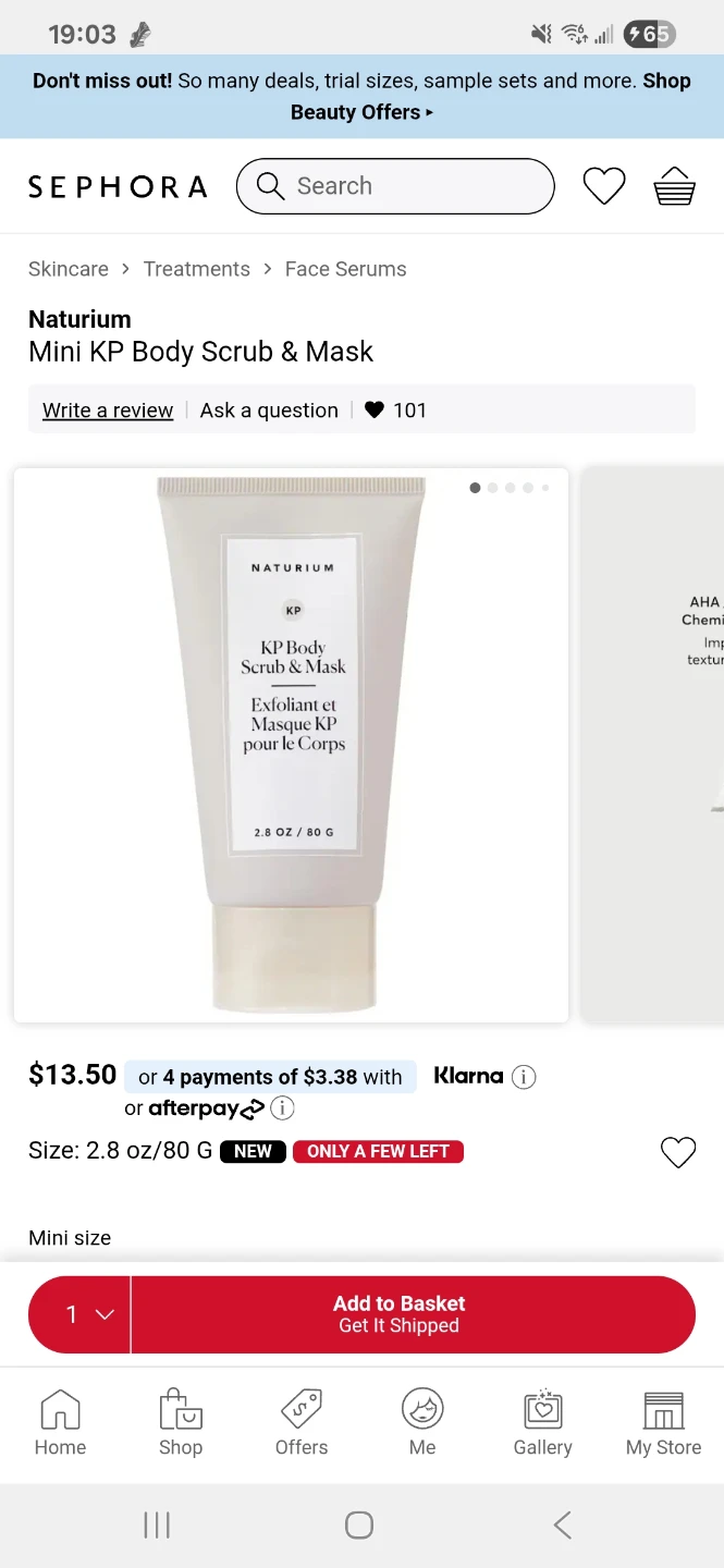 Naturium KP Body Scrub & Mask Samples