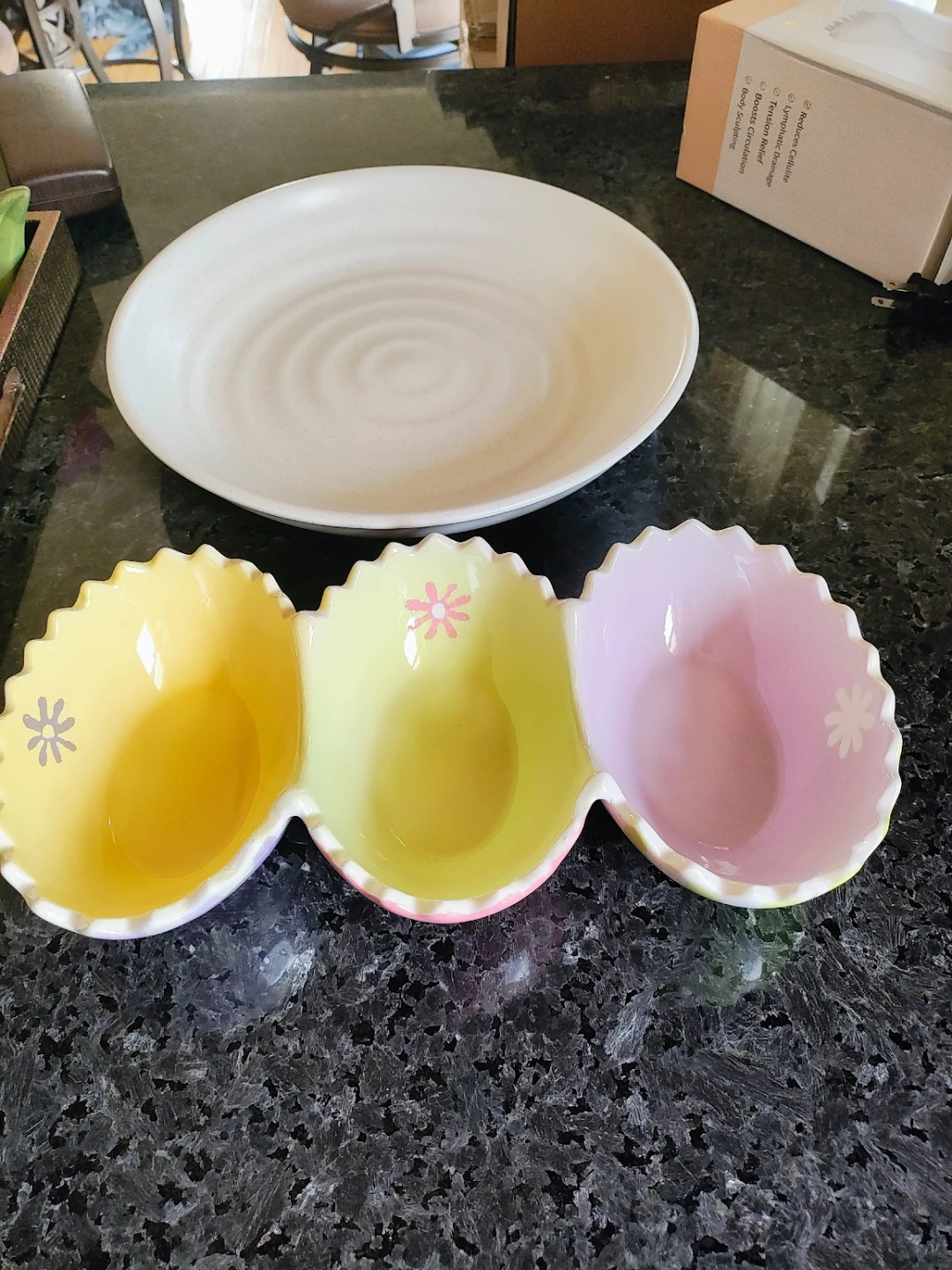 Robert Gordon Porcelain Plate and Trio Egg Shaped Dish