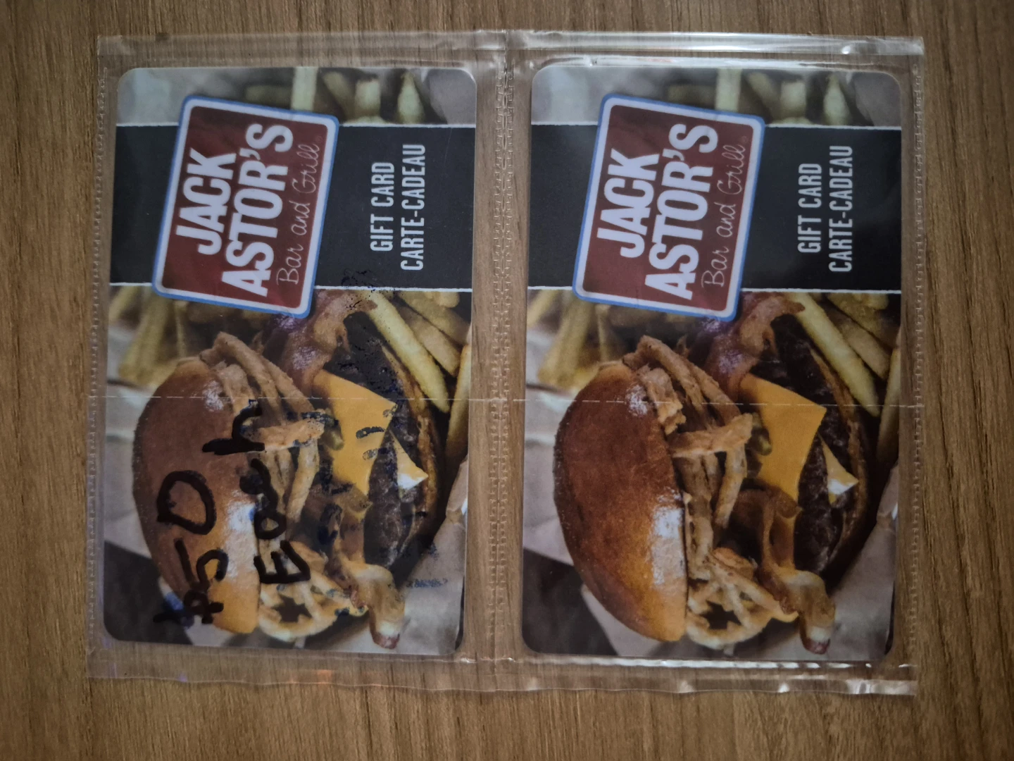 Pair of Jack Astor's Gift Cards
