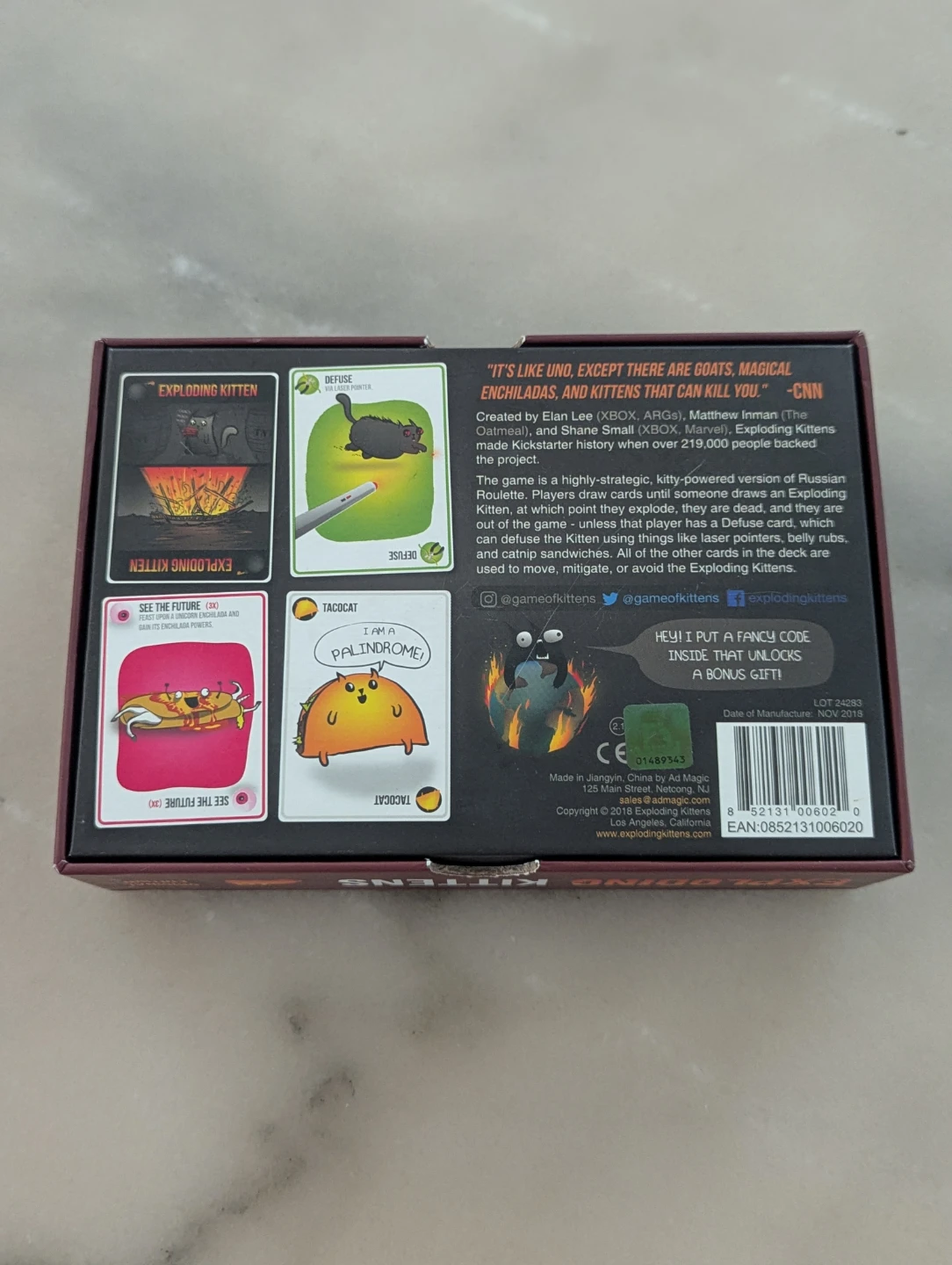 Exploding Kittens Original Edition Card Game - photo 2