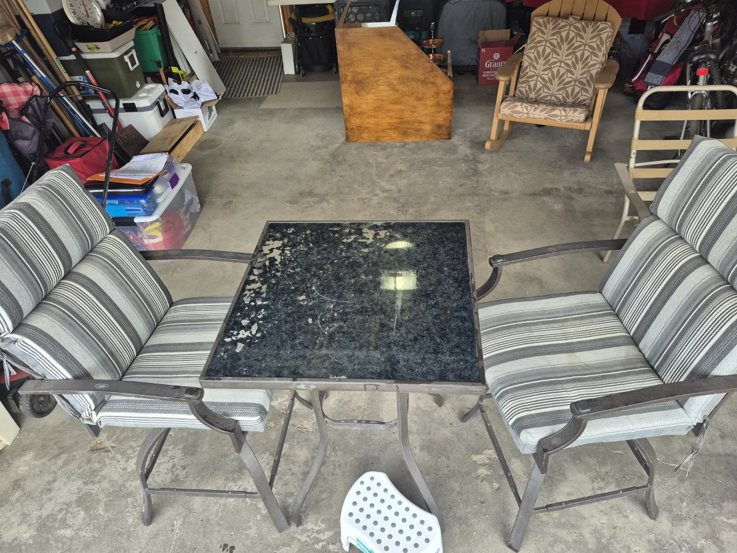 Bistro Patio Set with Two Swivel Chairs - photo 3