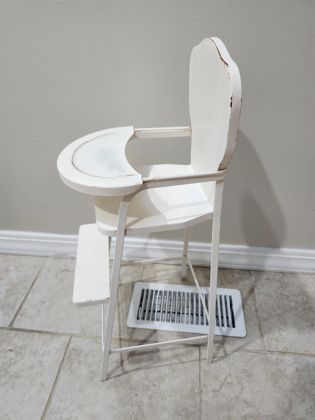 Vintage Pottery Barn Land Of Nod Metal Doll High Chair - photo 3