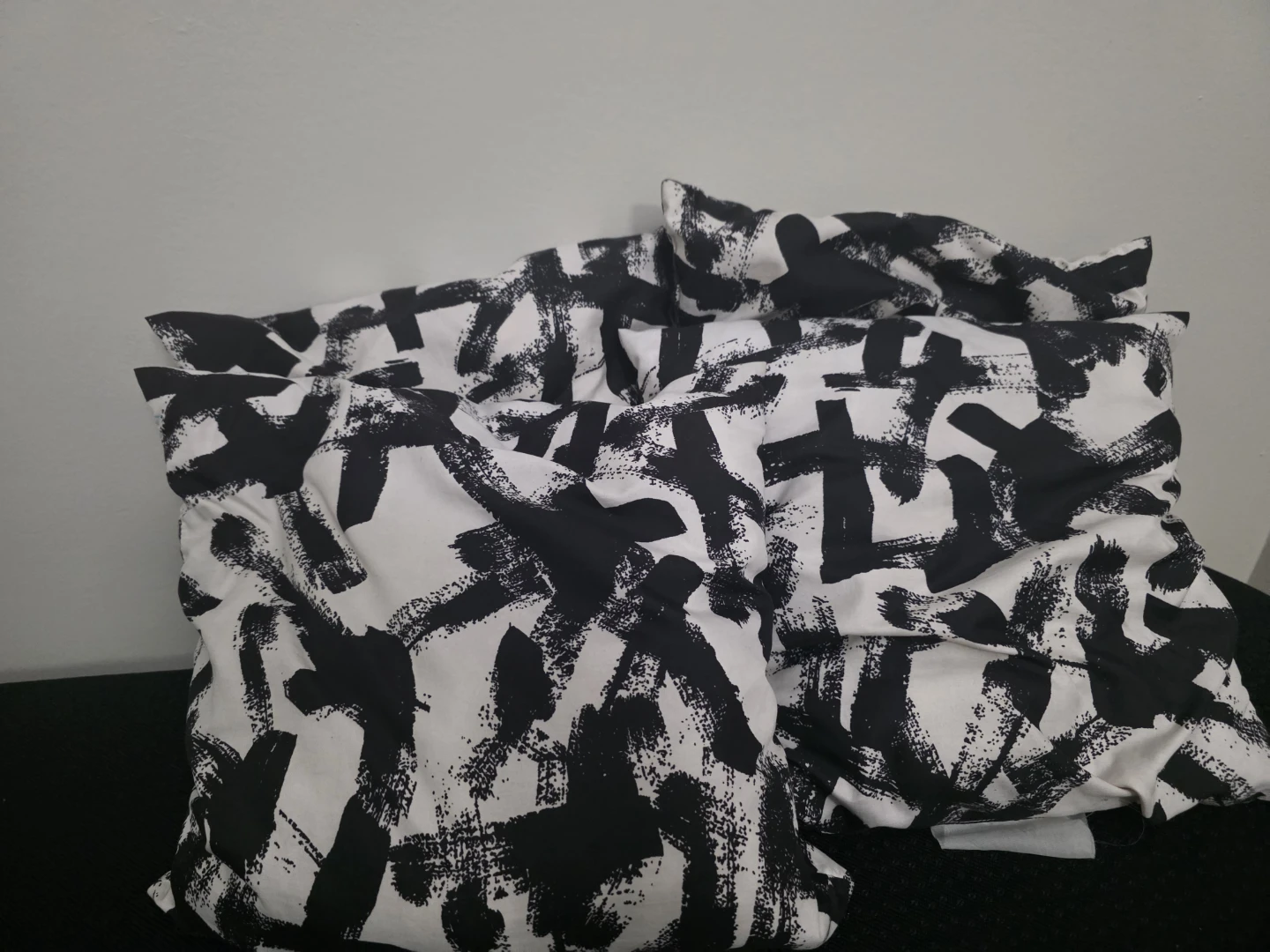 IKEA Black and White Patterned Cushion throw pillows